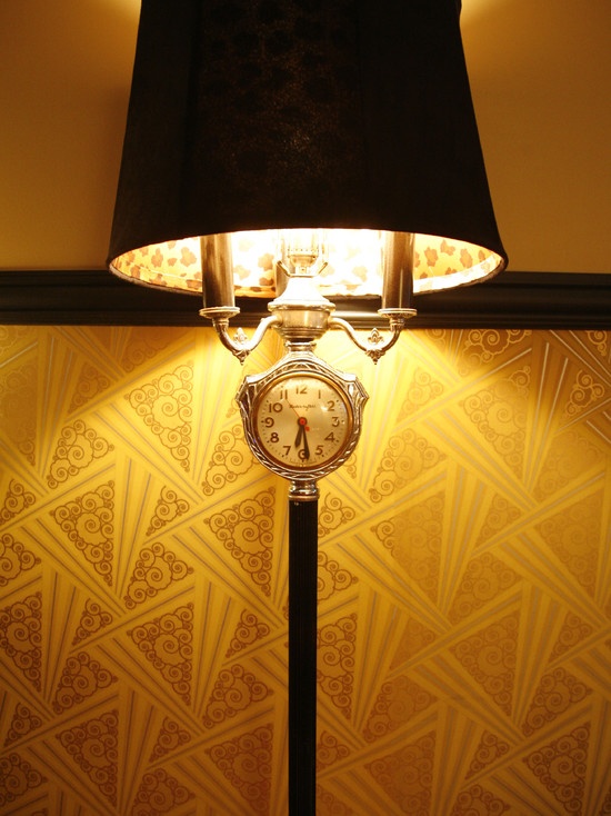 Gorgeous Loft Apartment Wainscot With Bradbury Art Deco Wallpaper