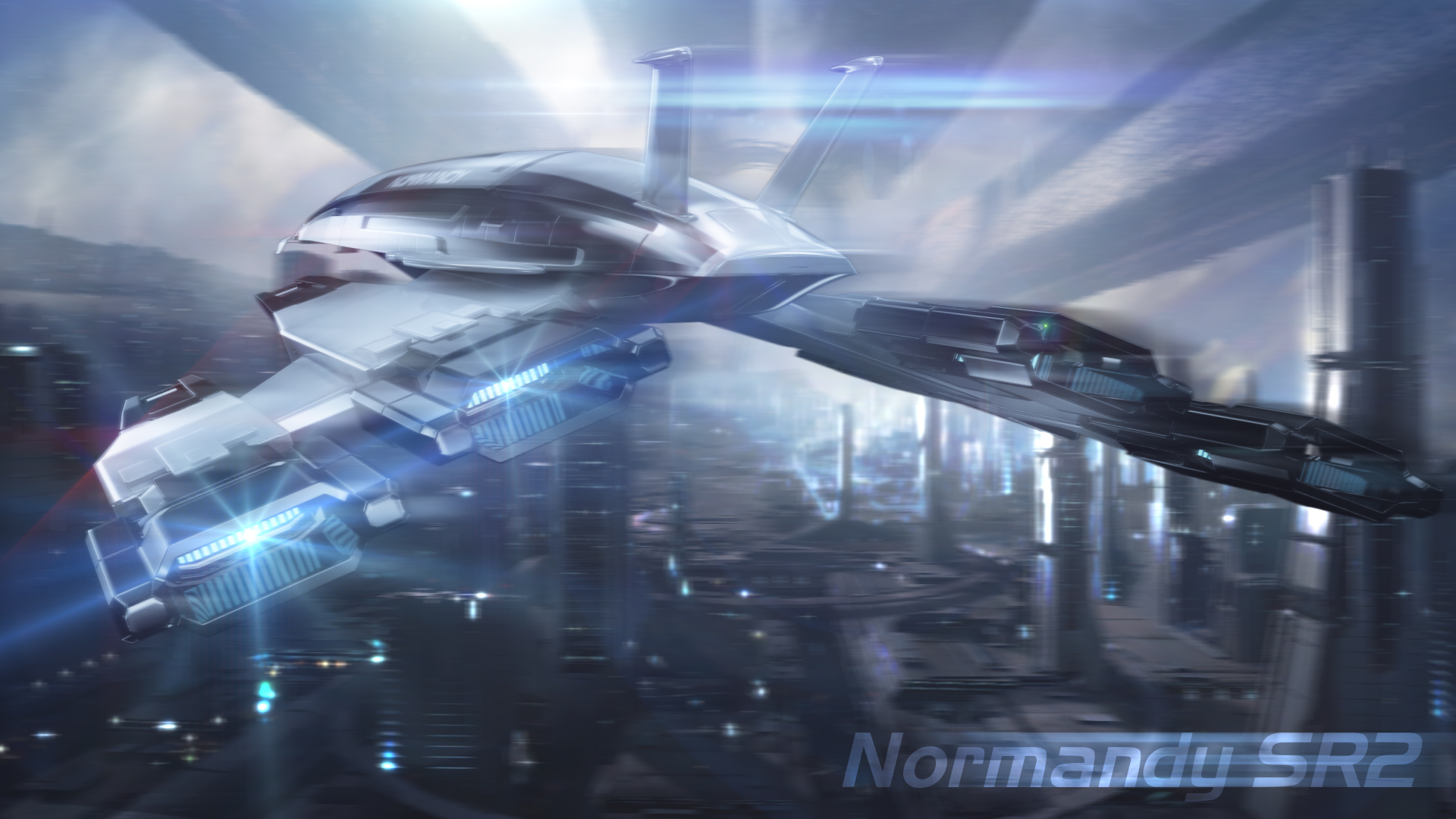 Normandy Mass Effect Spaceships Vehicles Sr2 Space Ship HD Wallpaper