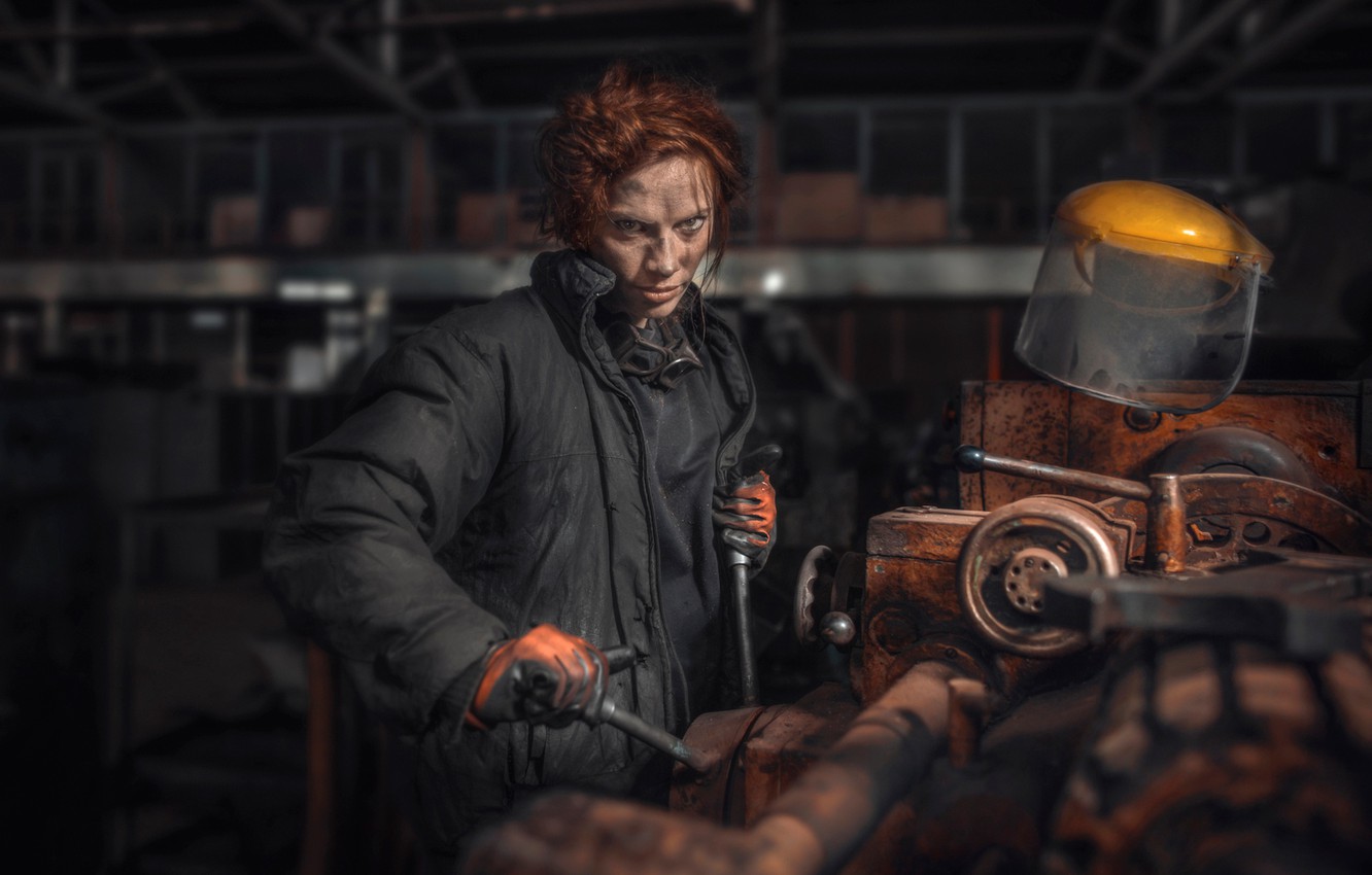 Wallpaper Girl Working Lathe Chakhvadze Bessarion Image For