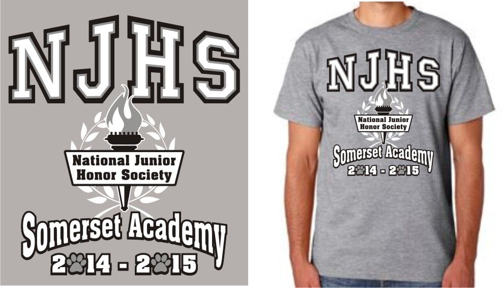 Njhs T Shirt For Somerset Academy Clothing Logo Mens Tops Shirts