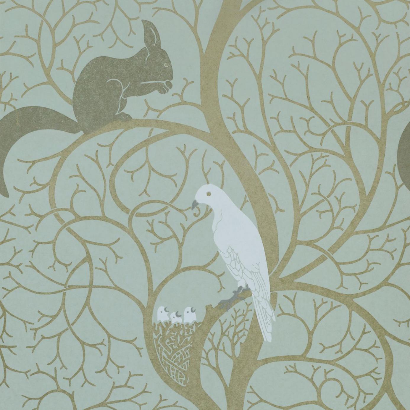 Home Wallpaper Sanderson Vintage Squirrel Dove