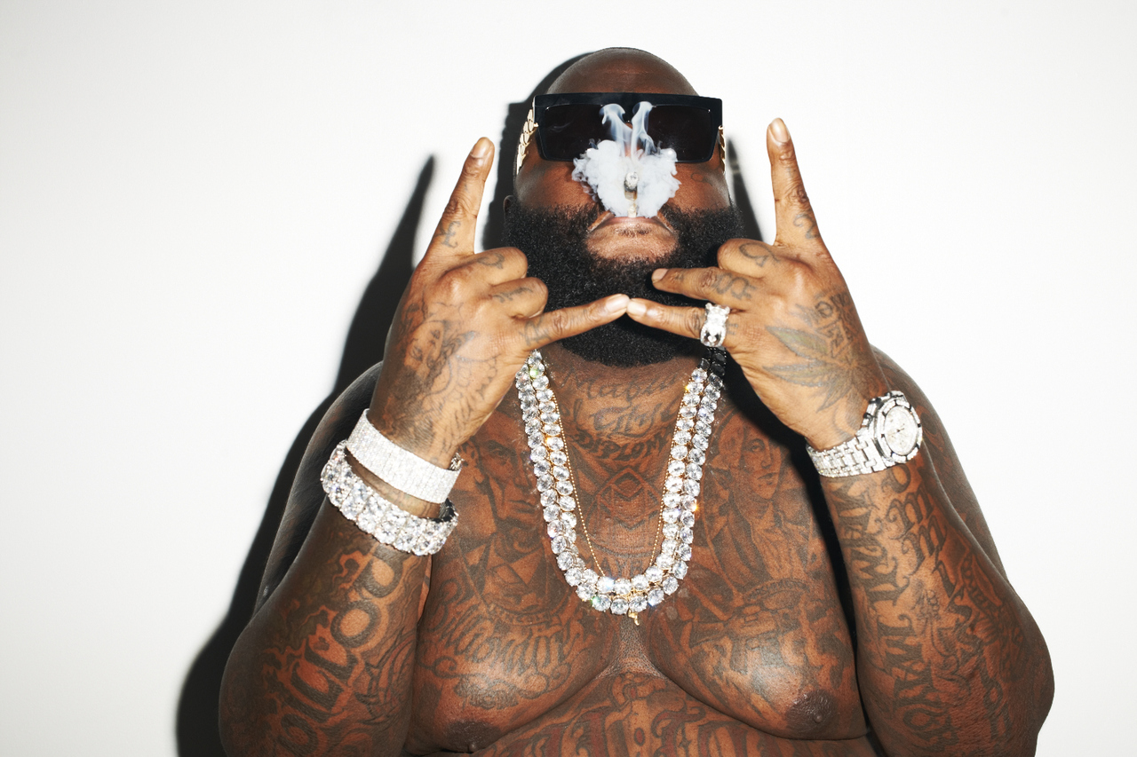 Rick Ross Smoking HD Rap Wallpaper