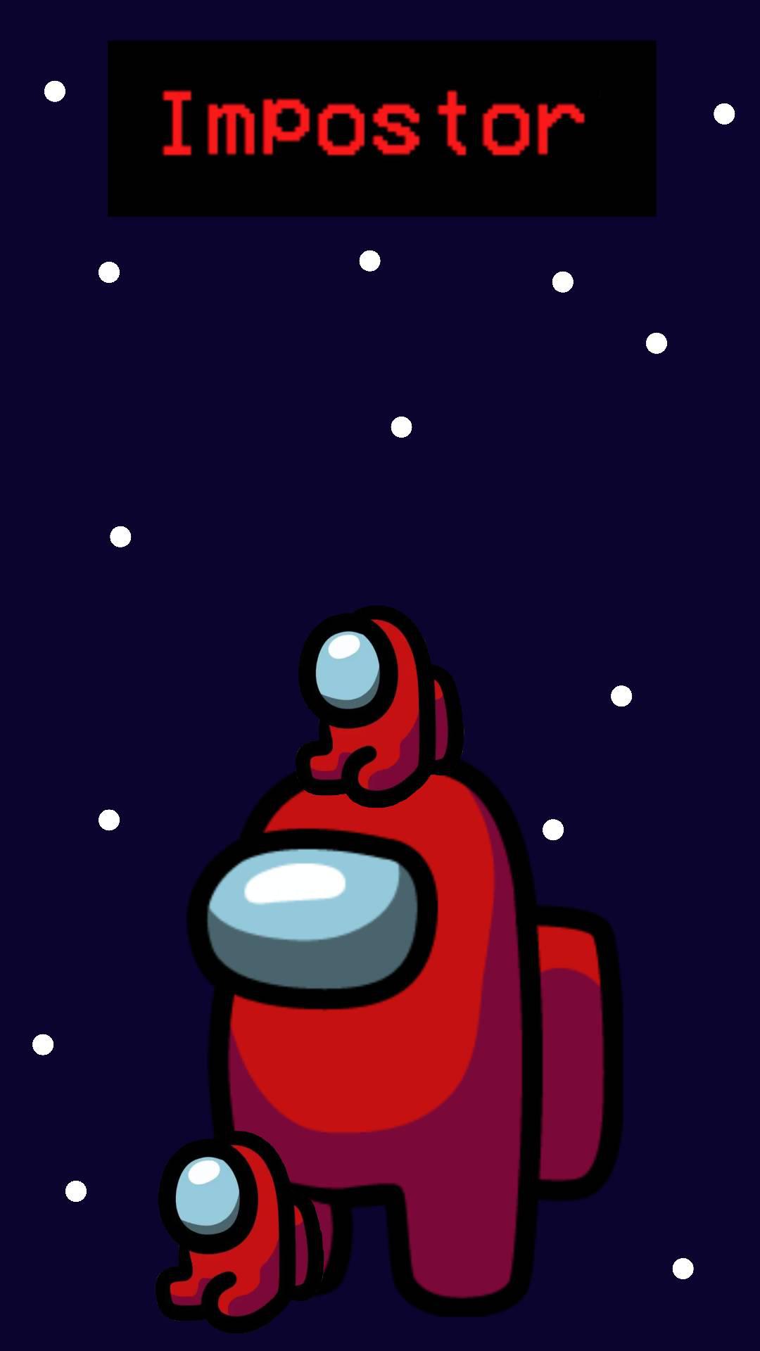 Among Us Red Wallpaper