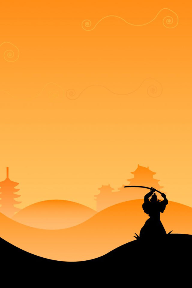 HD Samurai On Moutain iPhone Wallpaper Background