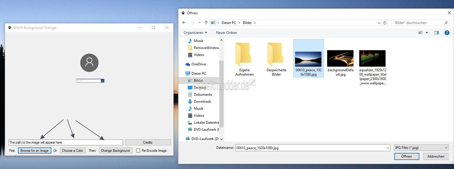 Windows Login Background Changer Hintergrundbild Farbe Der