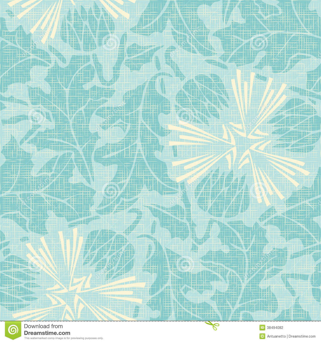 Turquoise Flower Wallpaper Top Floral Seamless Pattern