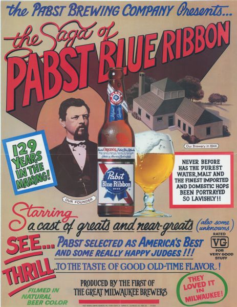 The Saga Of Pabst Blue Ribbon Poster Wisconsin Historical