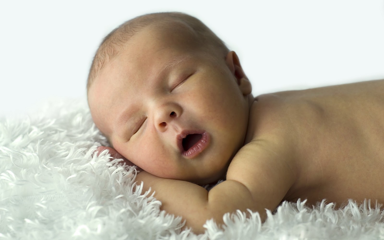 Cute Little Baby Sleep Open His Mouth HD Wallpaper Cute