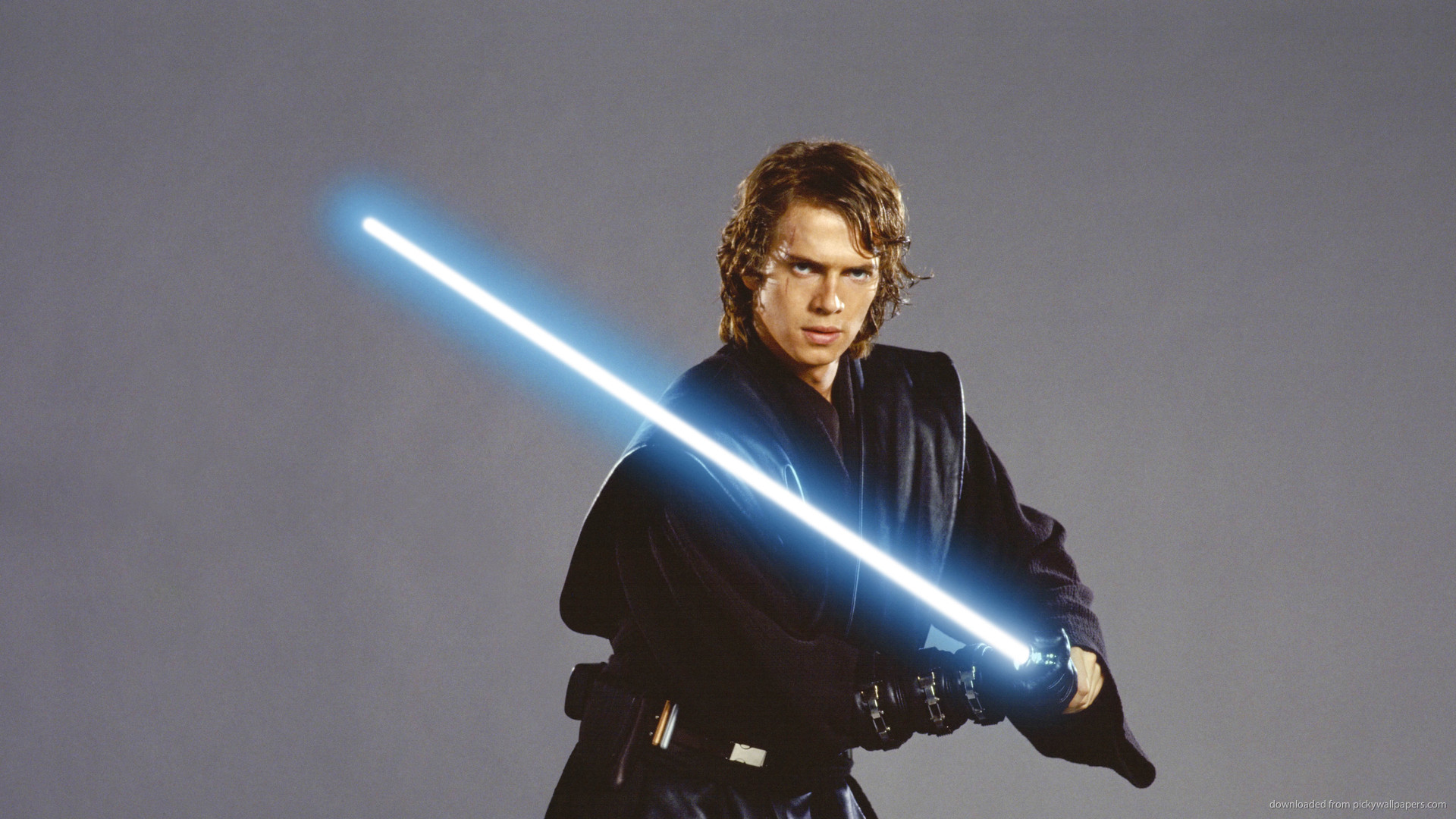 HD Anakin Skywalker With Jedi Lightsaber Wallpaper