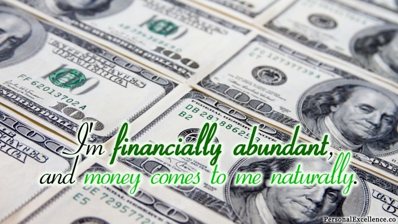 Affirmation Wallpaper[Wealth Im financially abundant and money