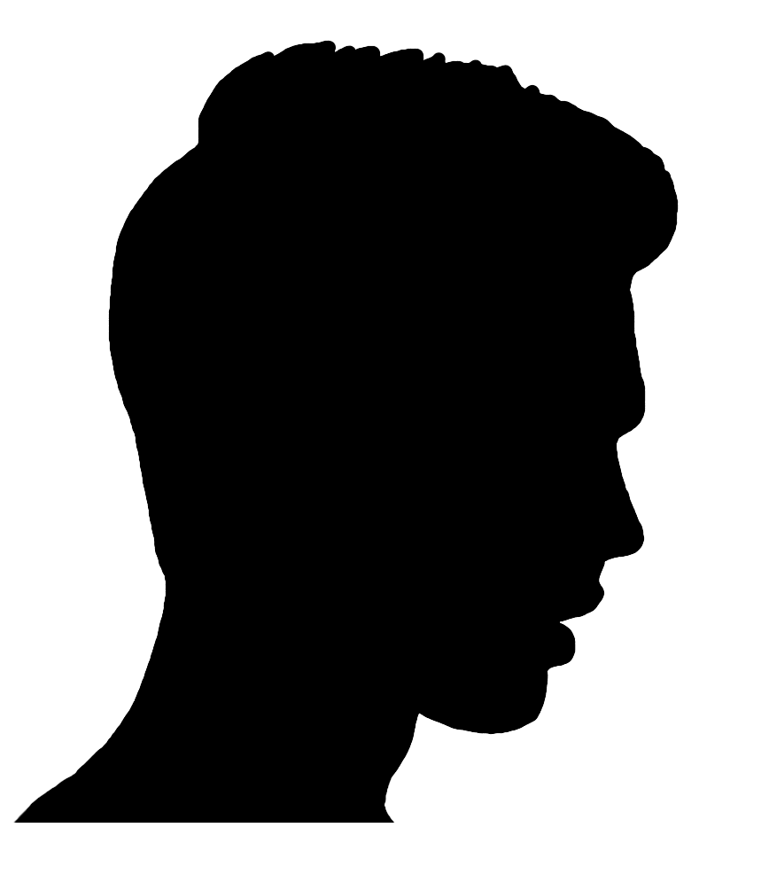 Profile Silhouette Of Young Man Face
