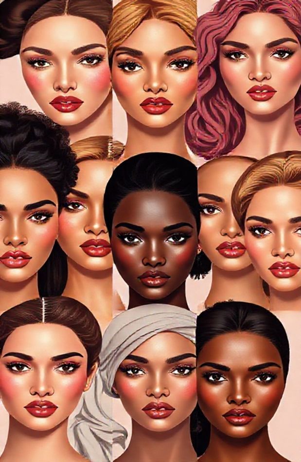 Beautiful Women Faces Wallpaper