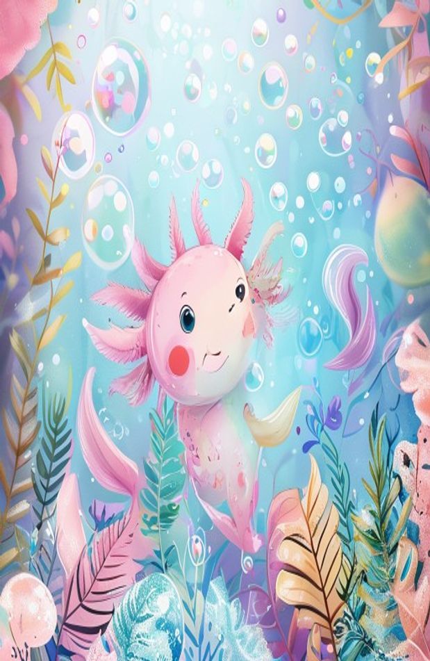 Kawaii Axolotl Wallpaper