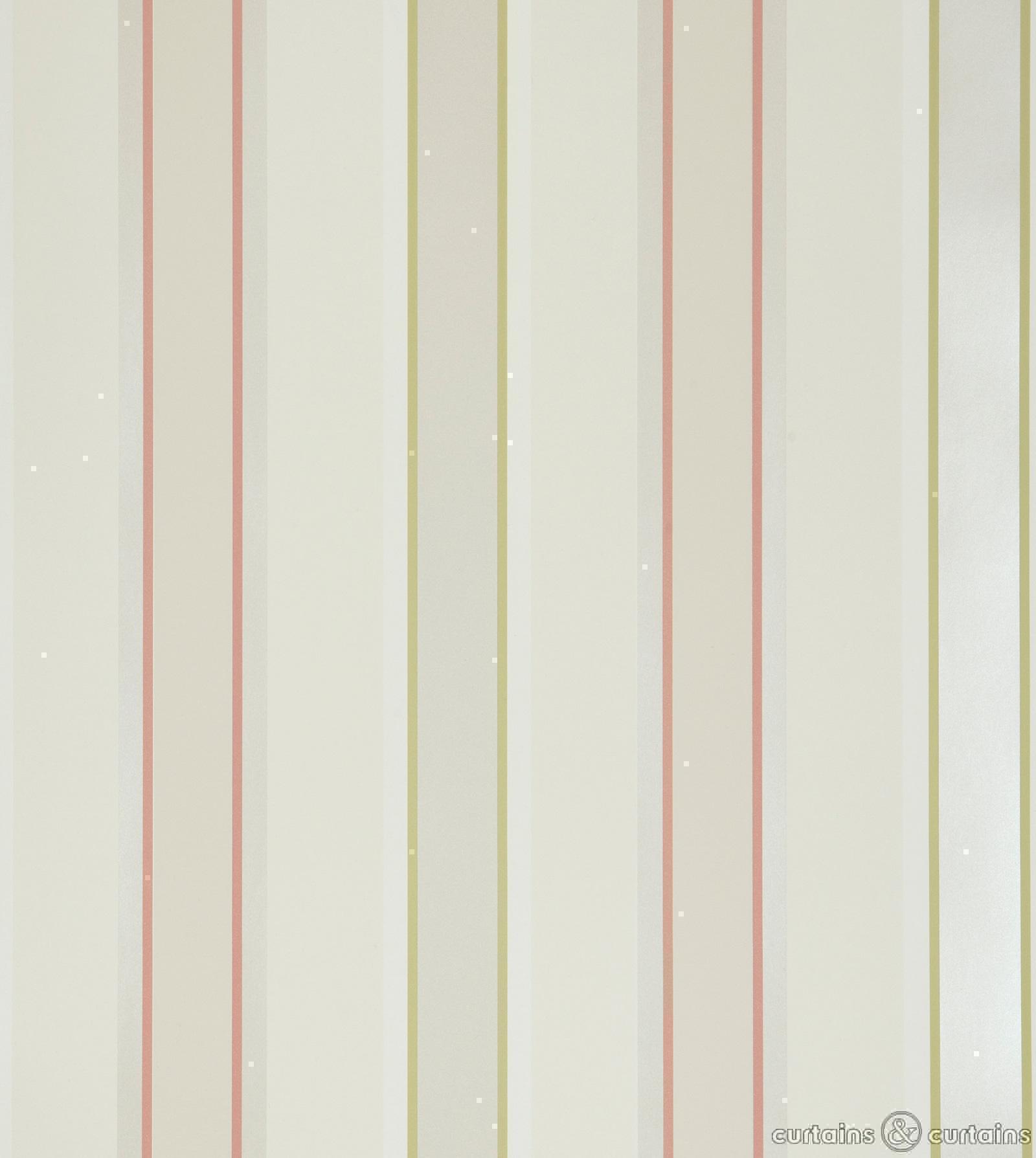 Charm Terracotta Cream Striped Wallpaper Vintage Uk