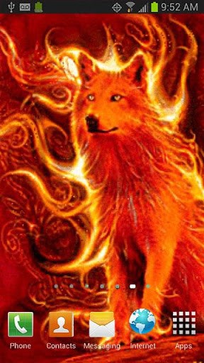 Bigger Fire Wolf Live Wallpaper For Android Screenshot