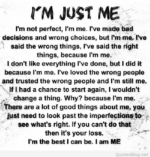 I Am Me Quote