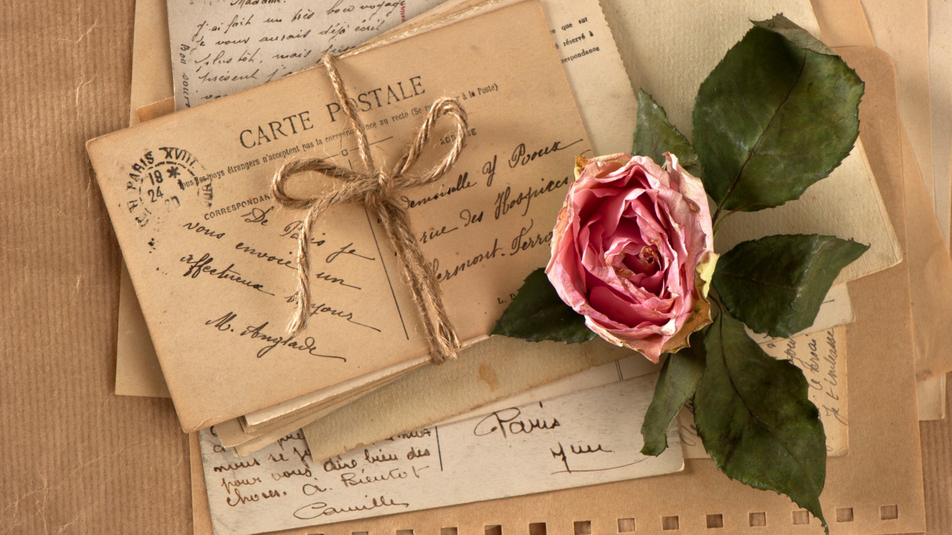 Vintage Love Letters Android Wallpaper