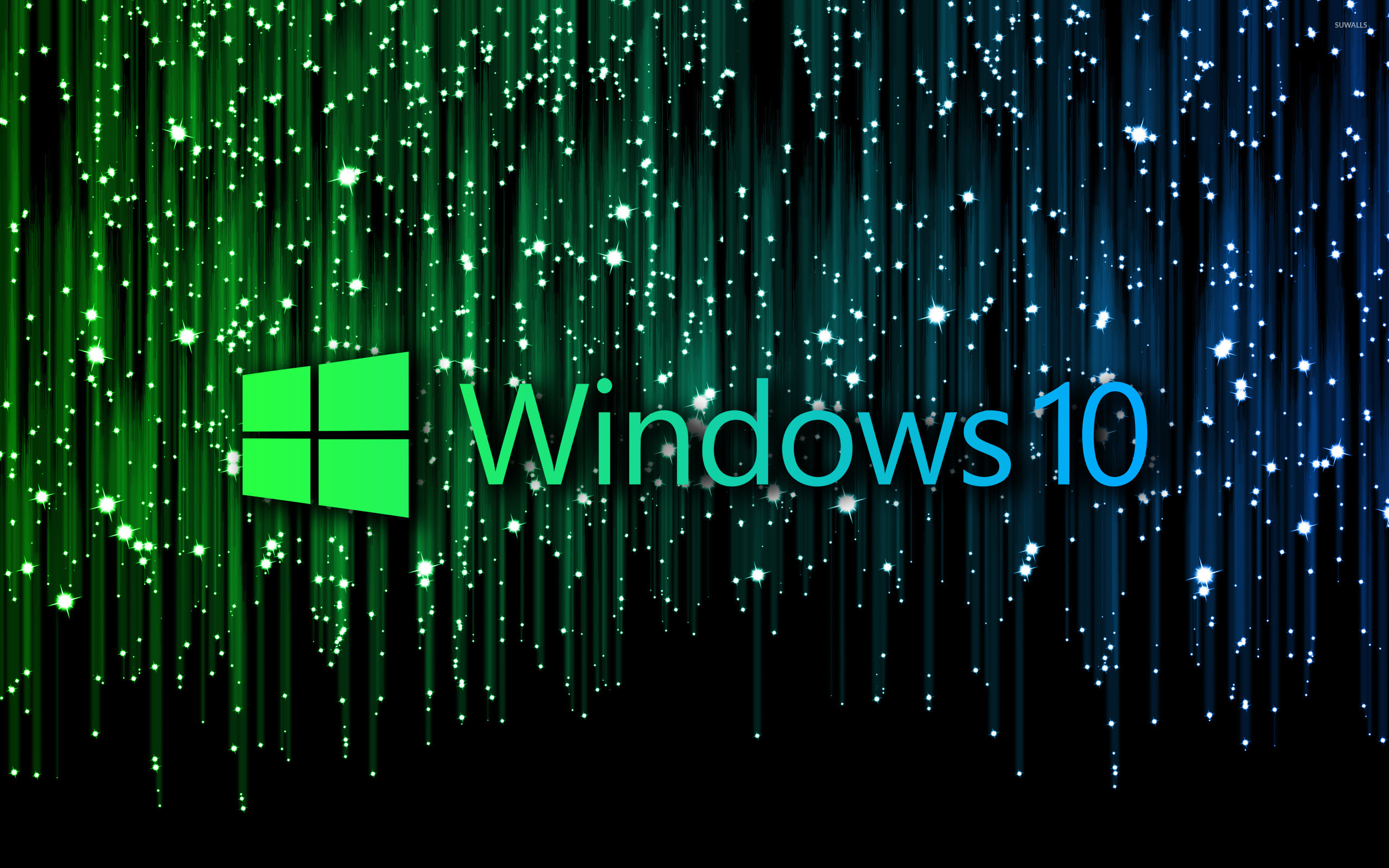 Windows Text Logo On Meteor Shower Wallpaper Puter