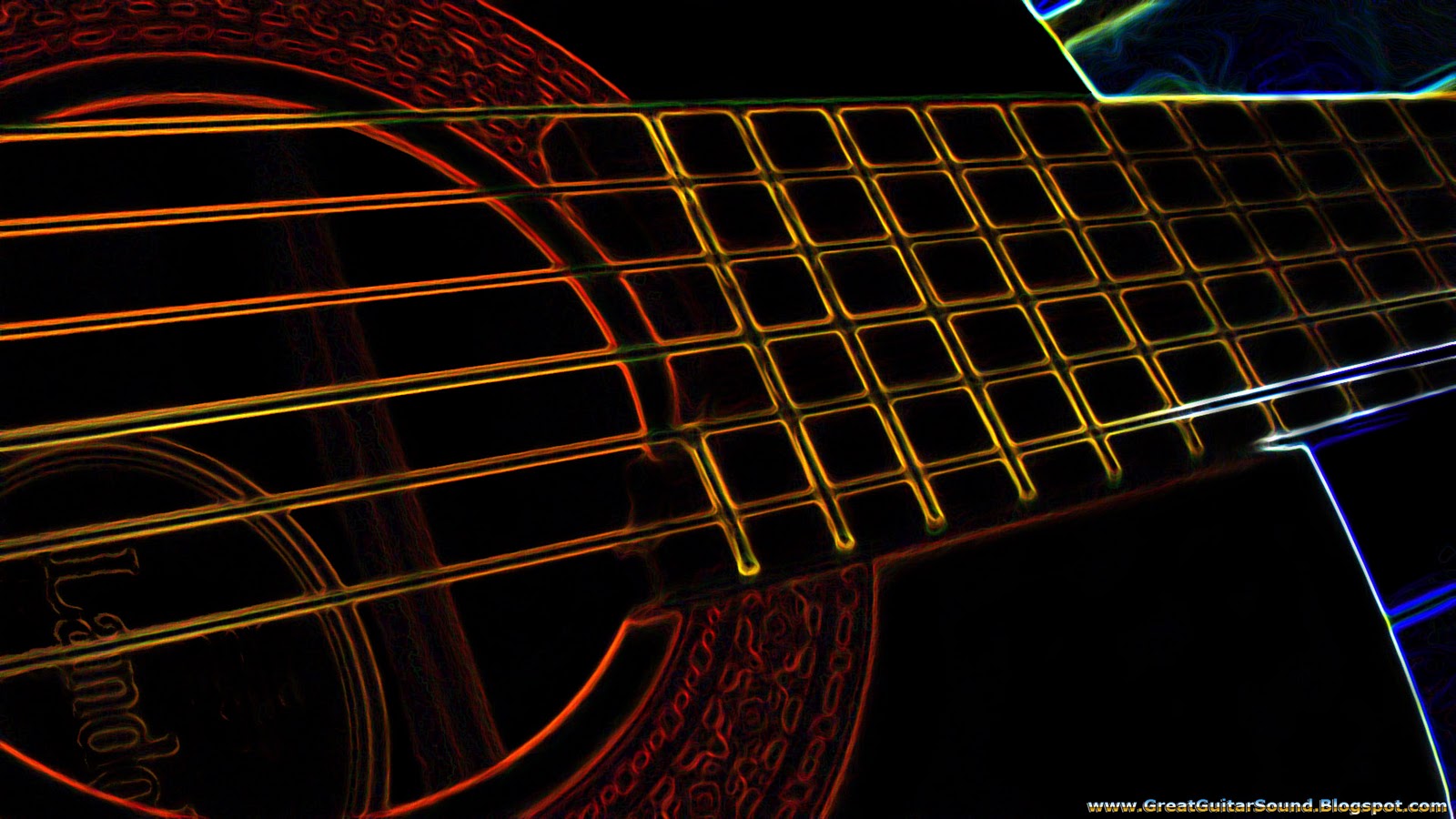 Country Guitar Wallpaper Black HD
