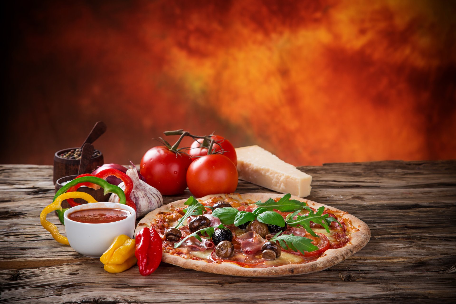 Cheese Tomato Still Life Food Pizza 4k Ultra HD Wallpaper