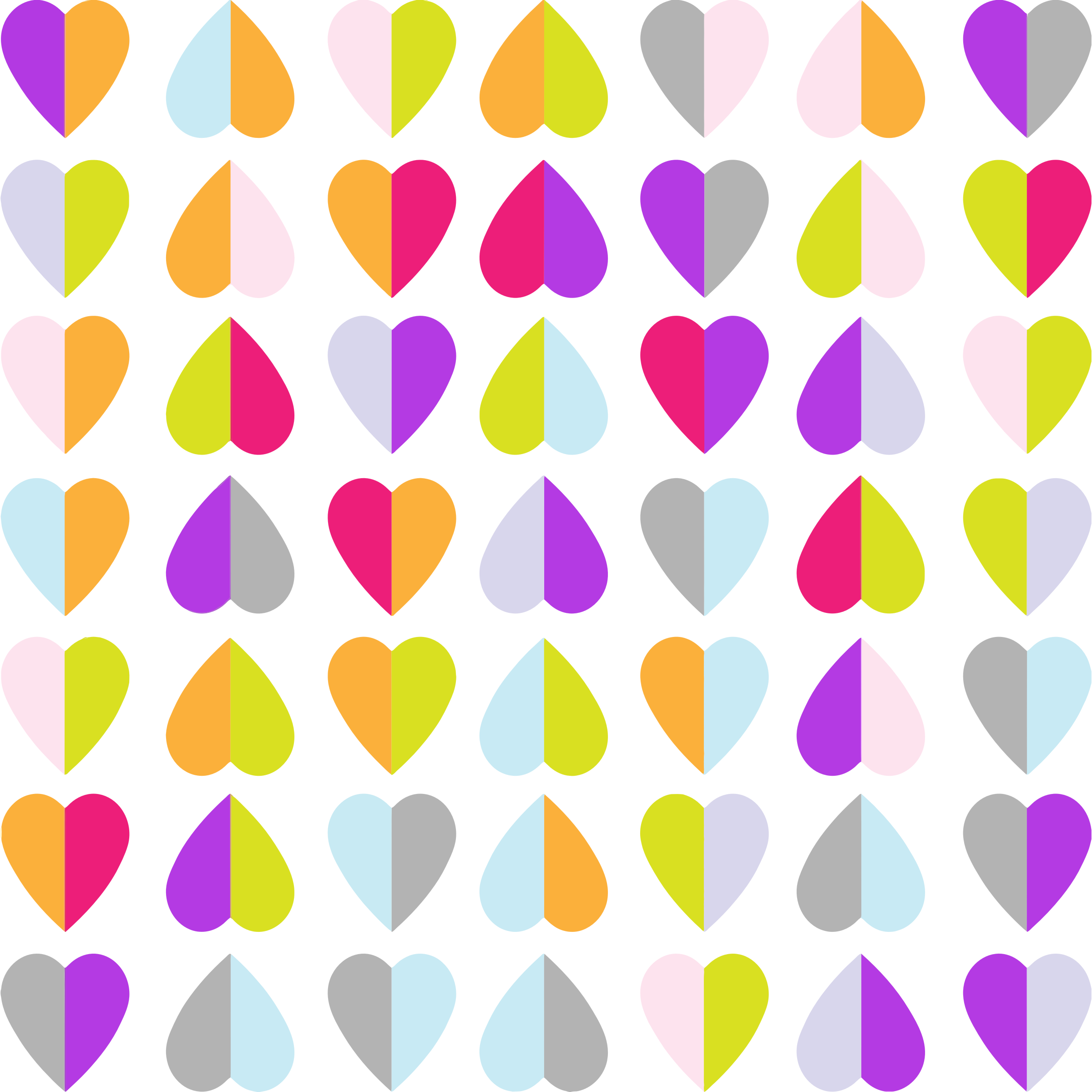 Clipart Colorful Hearts Pattern Wallpaper