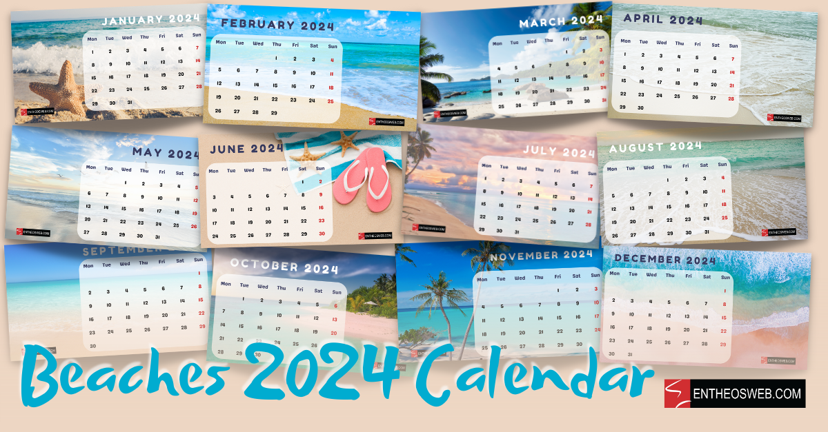 Beaches Calendar Printable Desktop Wallpaper Entheosweb
