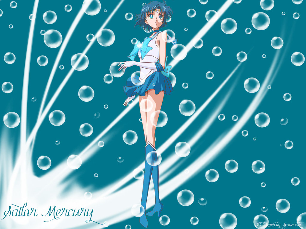 tinytrashbeanie  Sailor mercury moodboardwallpaper 