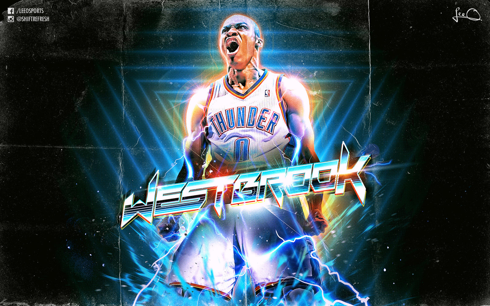 Russell Westbrook Retro Nba Wallpaper By Skythlee On