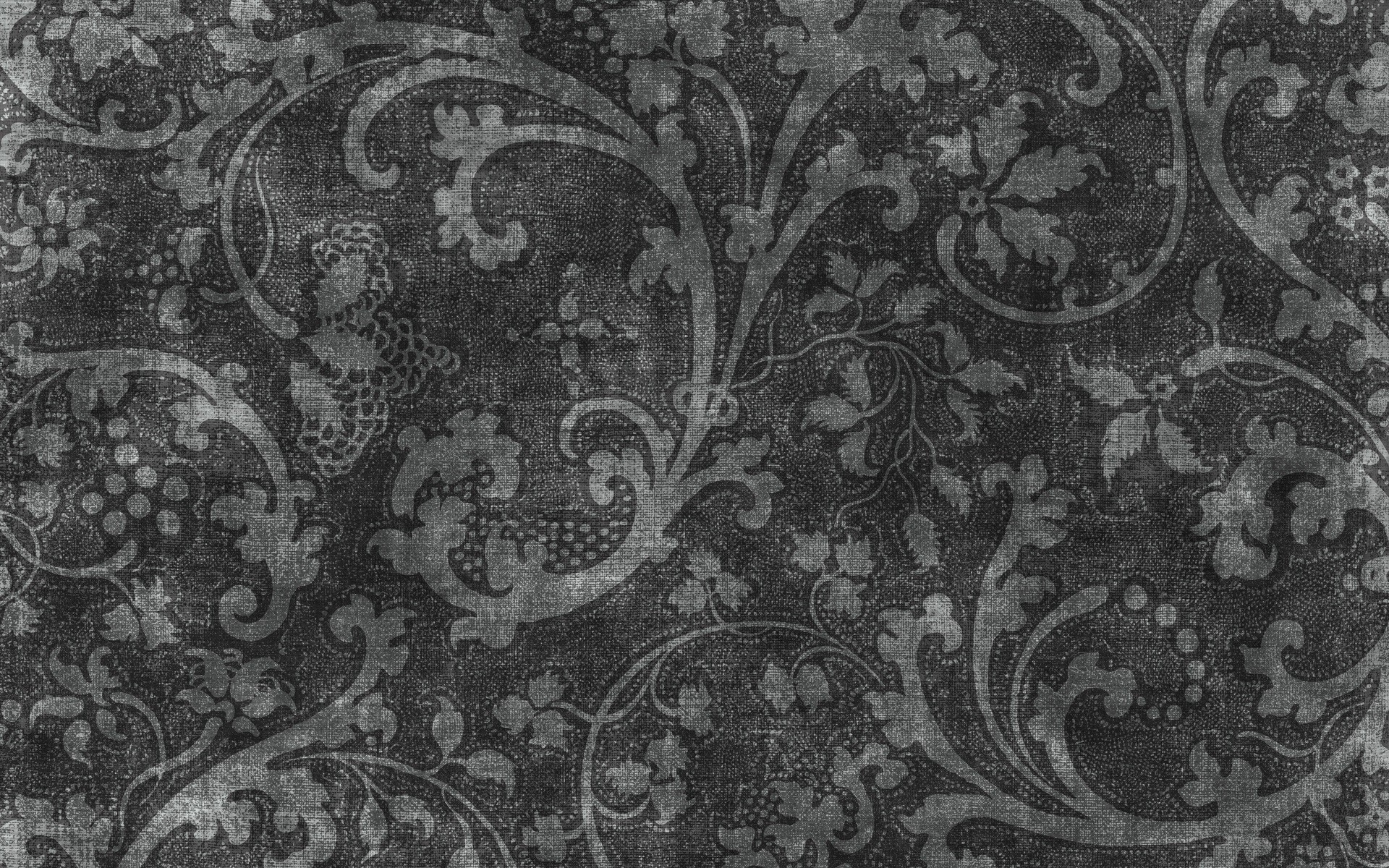 Patterns Textures Grayscale Floral Wallpaper Background