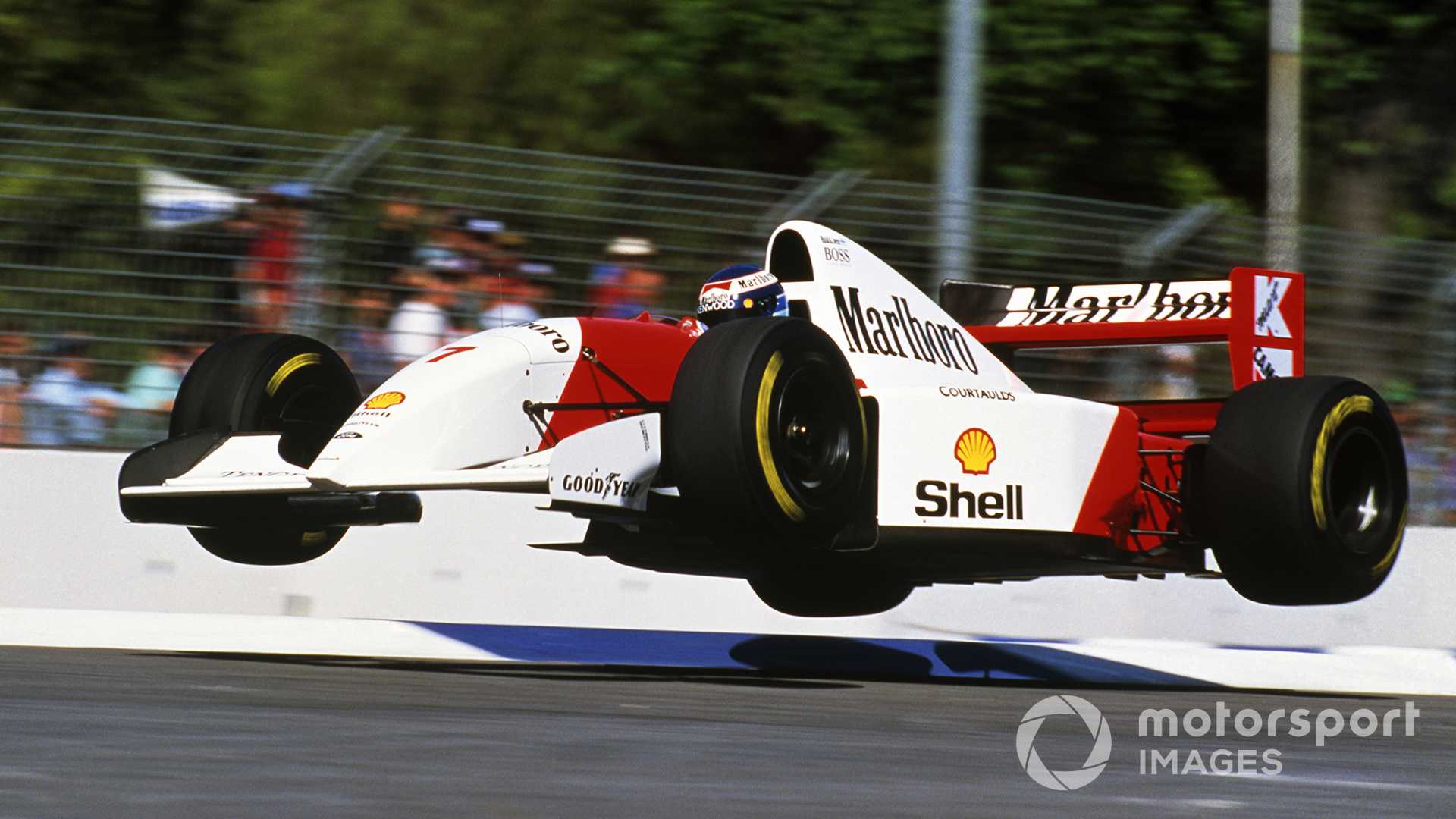 Mika Hakkinen Launches His Mclaren Mp4 Into The Air At Malthouse