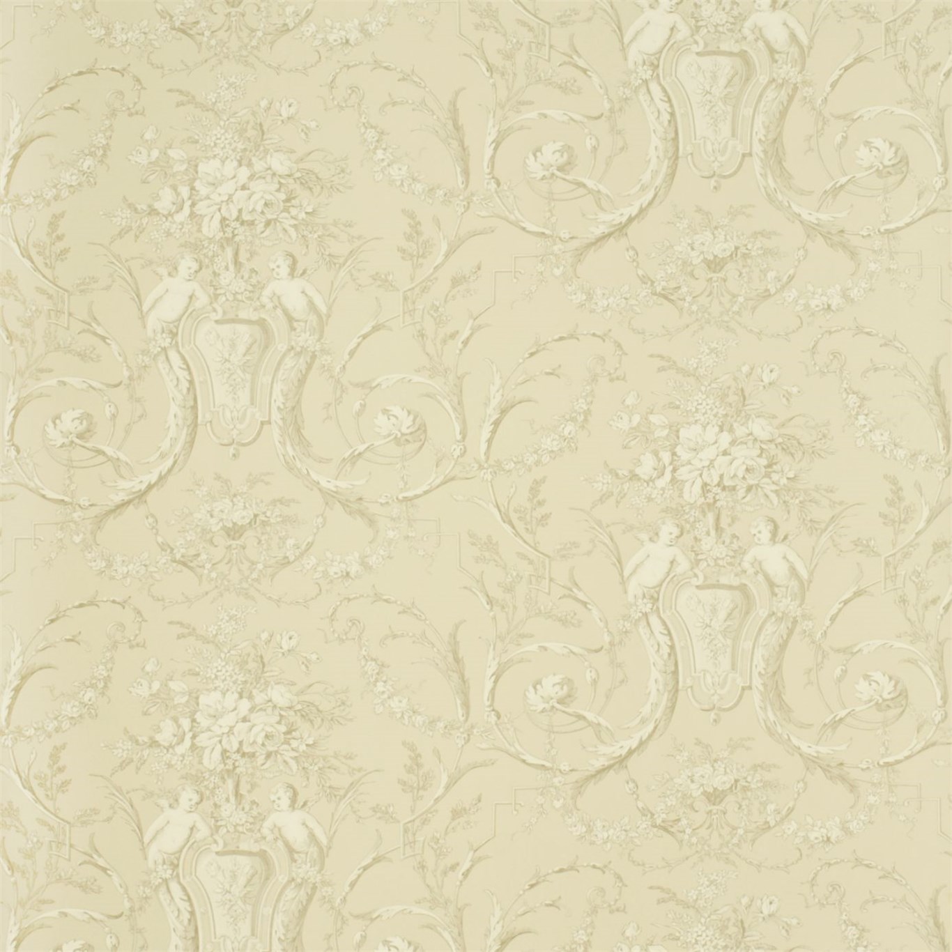 Fabric And Wallpaper Cherubs Toile Degtch101