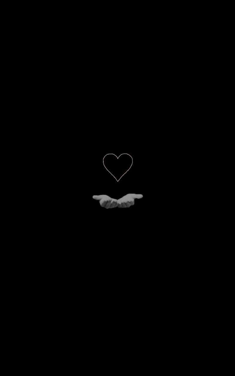 Black Heart Background Wallpaper