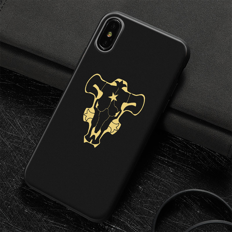 Black bull Logo Black Clover Anime TPU Soft Silicone Phone Case