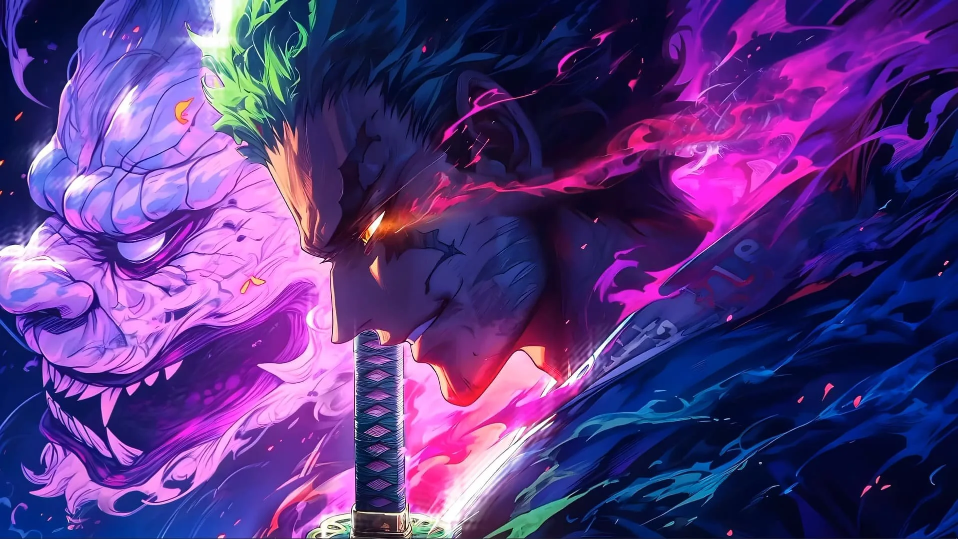 Roronoa Zoro S Intense Gaze Wallpaper
