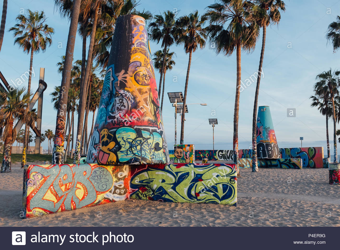 Graffiti Wall In Venice Beach Ca United States Stock Photo