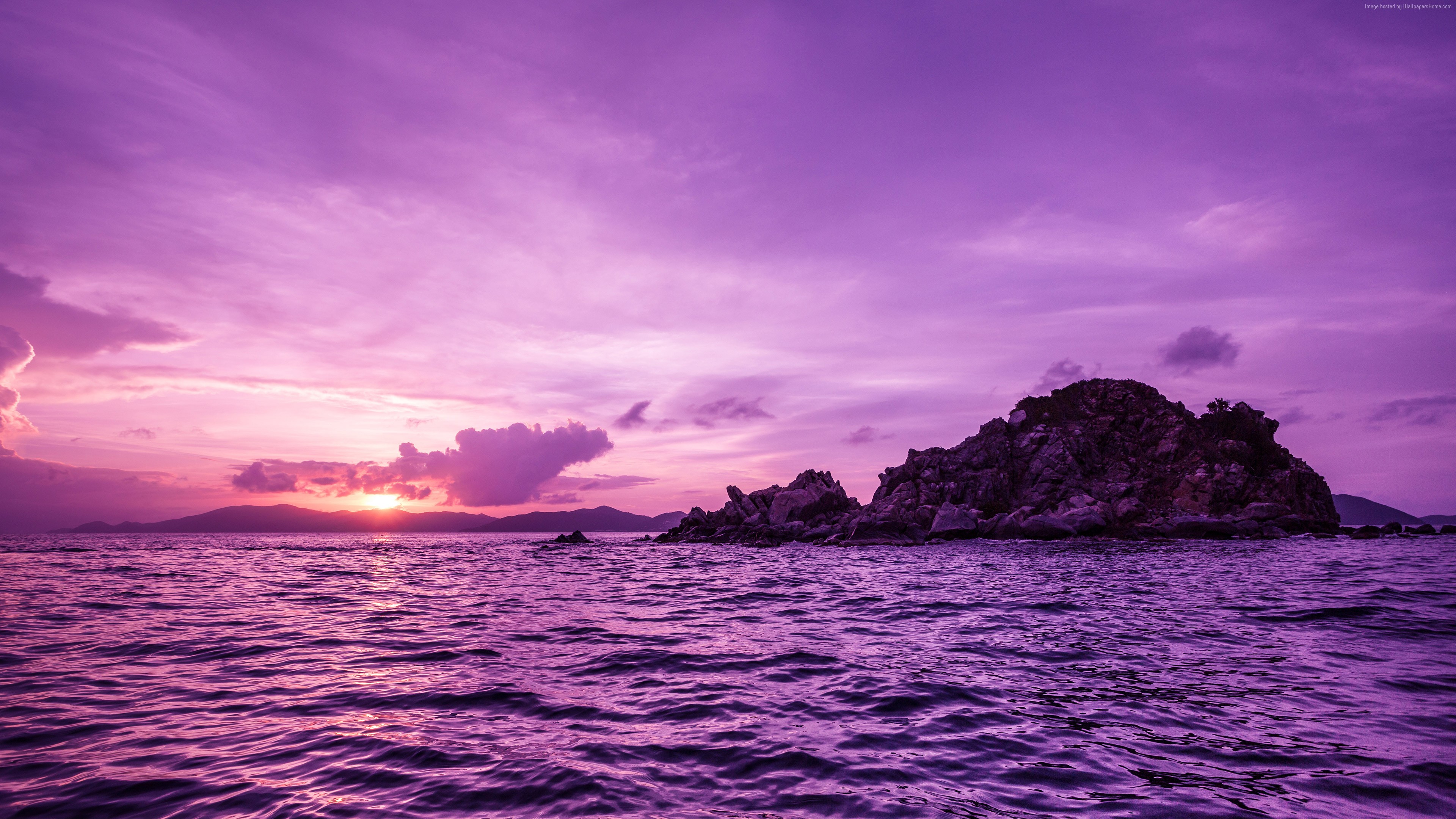 sunset purple Pelican island
