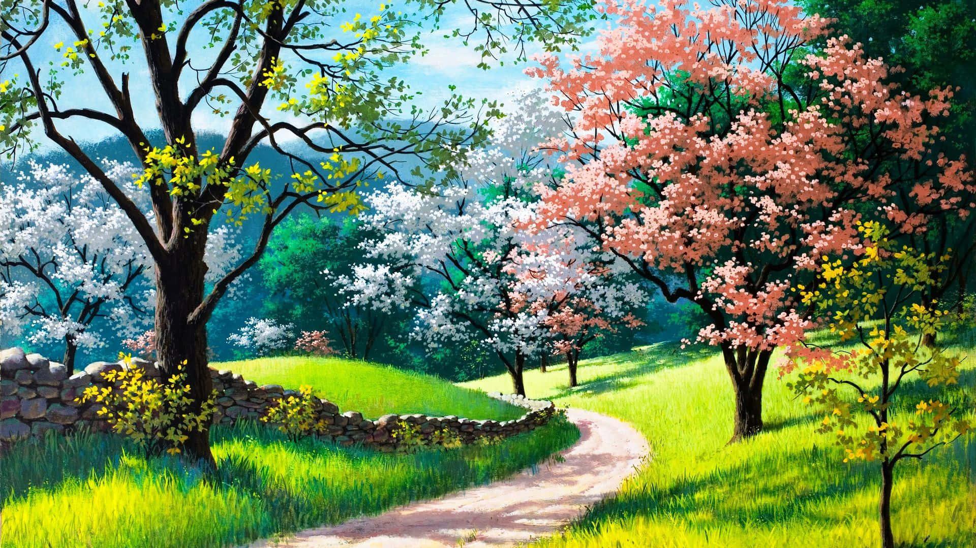 Enjoying A Spring Day In Nature Wallpaper