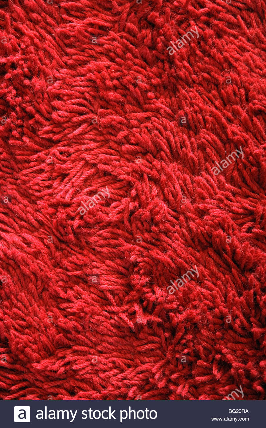 Fluffy Red Carpet Background Stock Photo