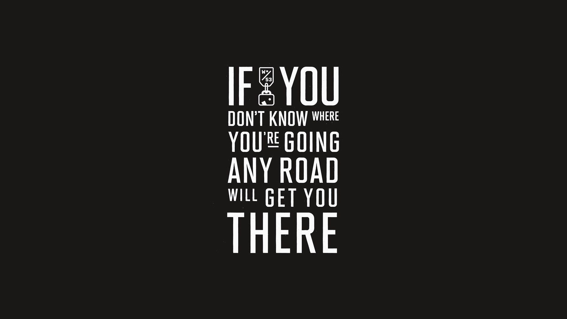 Motivational quote on a black background: 