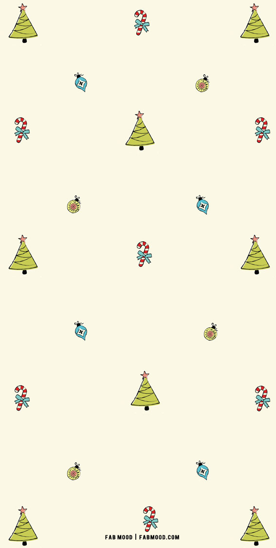 12 Aesthetic Christmas Wallpapers Bauble Candy Cane Christmas