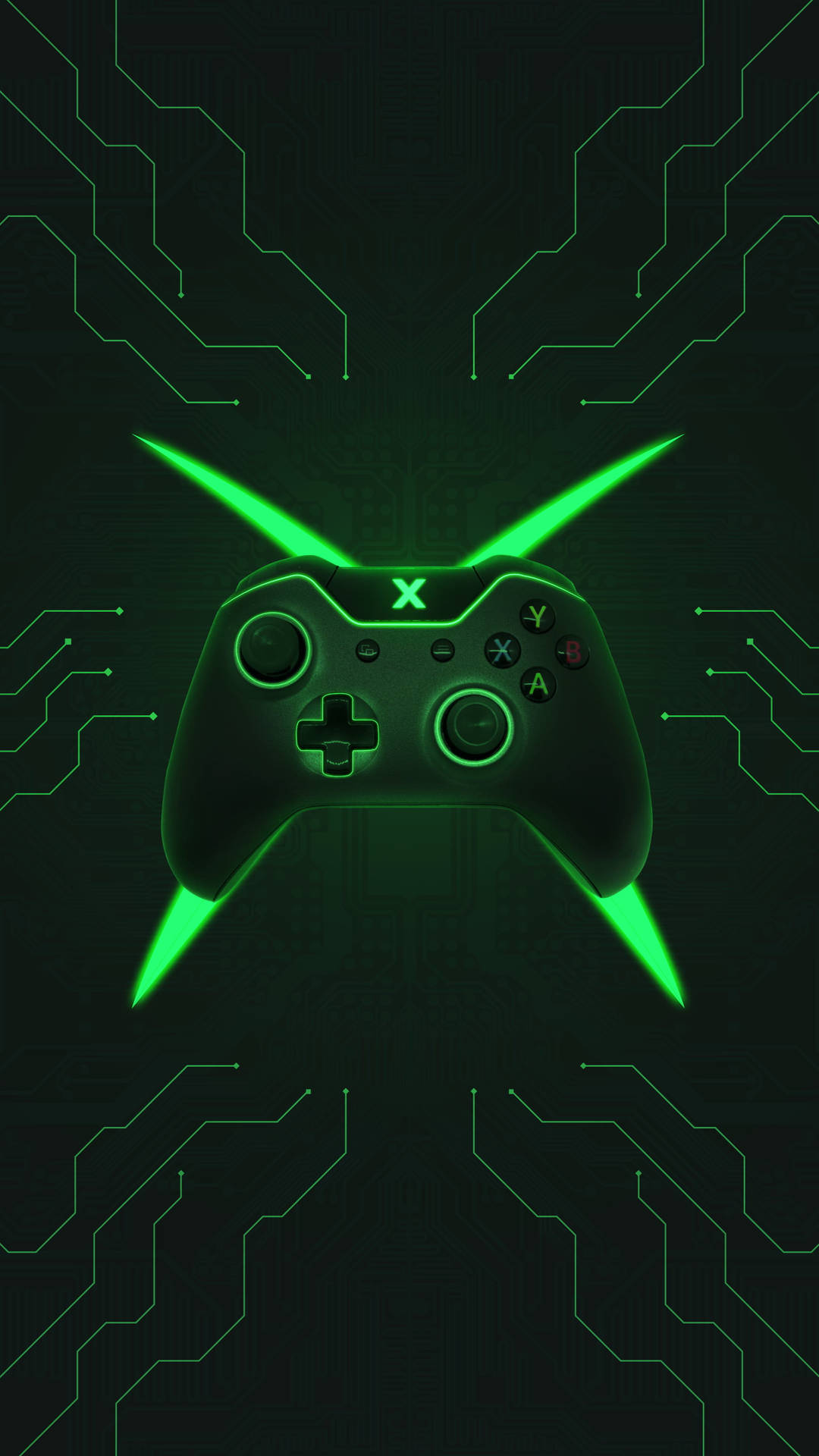 Vibrant HD Gaming Controller Logo Wallpaper