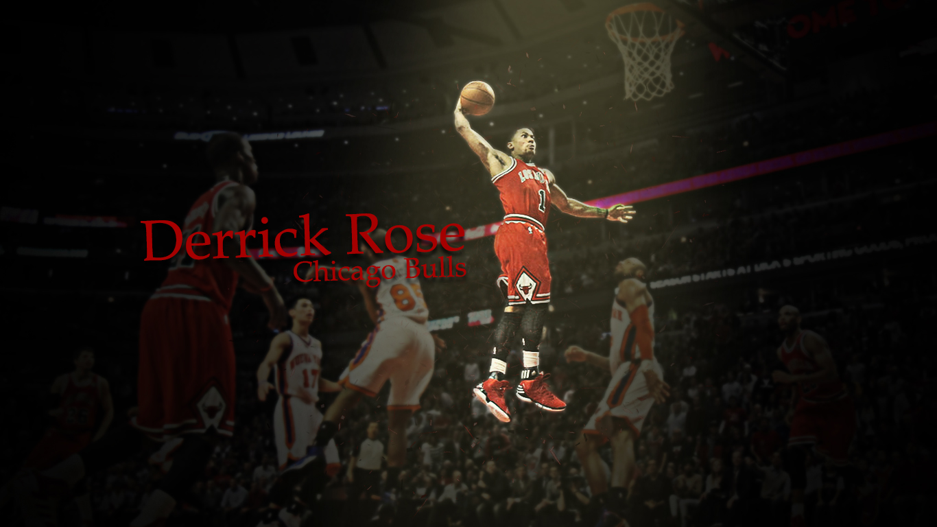 Derrick Rose Dunk On LeBron James   wallpaper