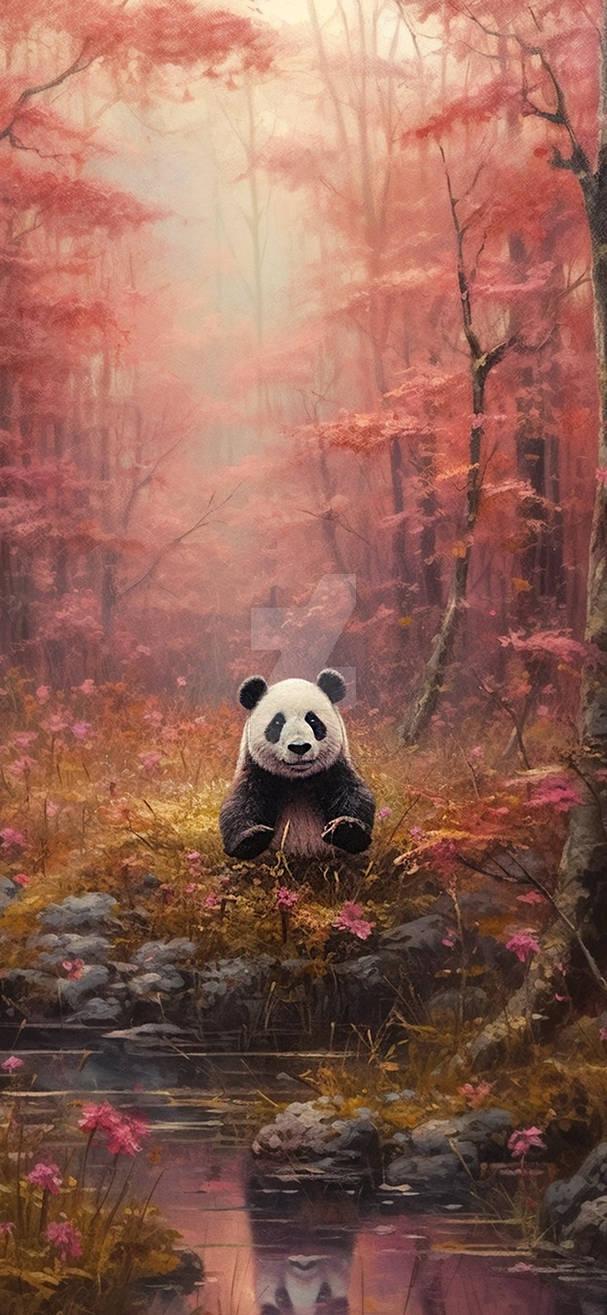 Panda Art Mobile Wallpaper By Wilb Digital