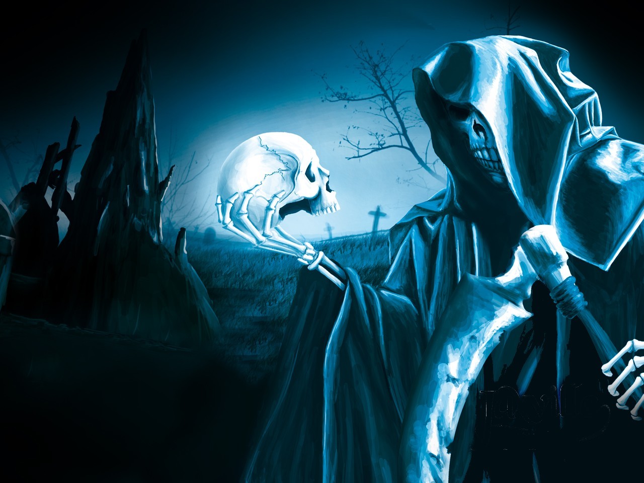 Grim Reaper Background Wallpaper