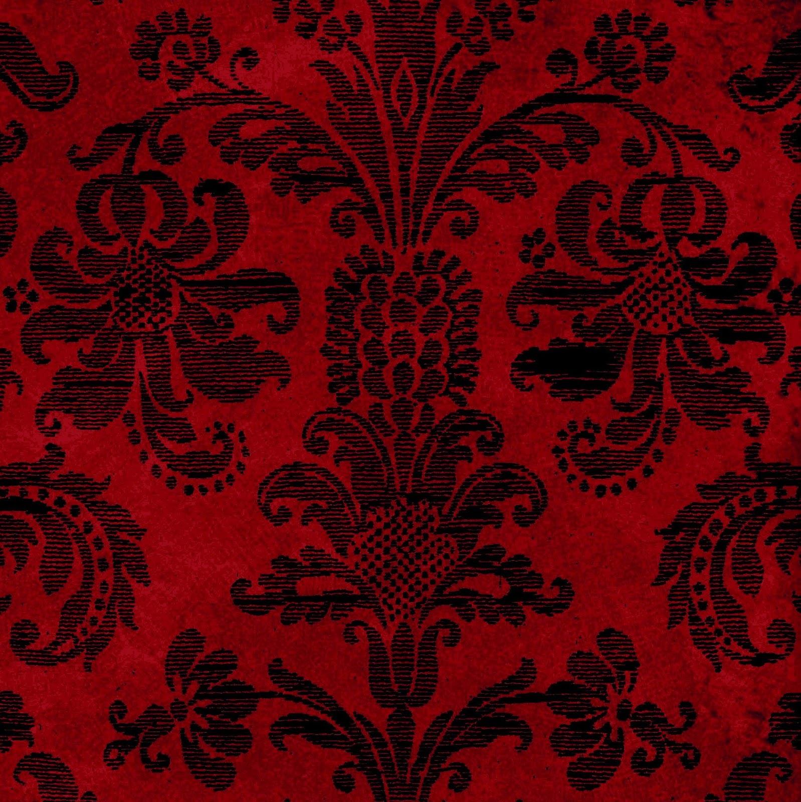 Red Damask Wallpaper with Black  White Checkerboard Tile Floor Stock Photo   Image of dramatic white 96496360