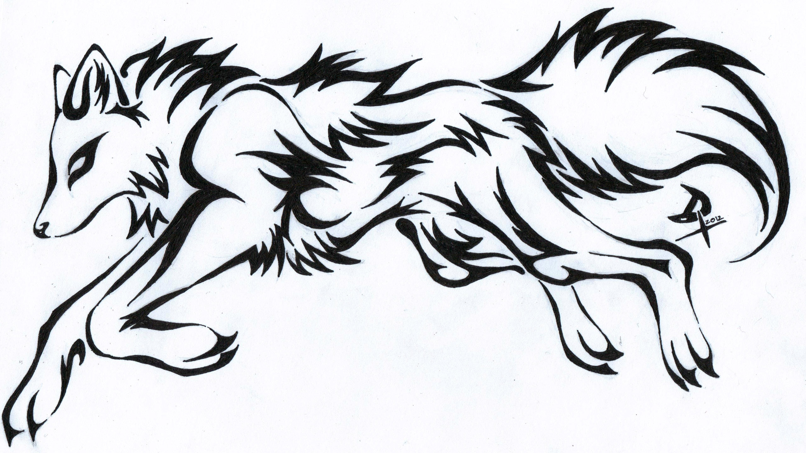 Tribal Wolf Tattoo Pictures Wallpaper