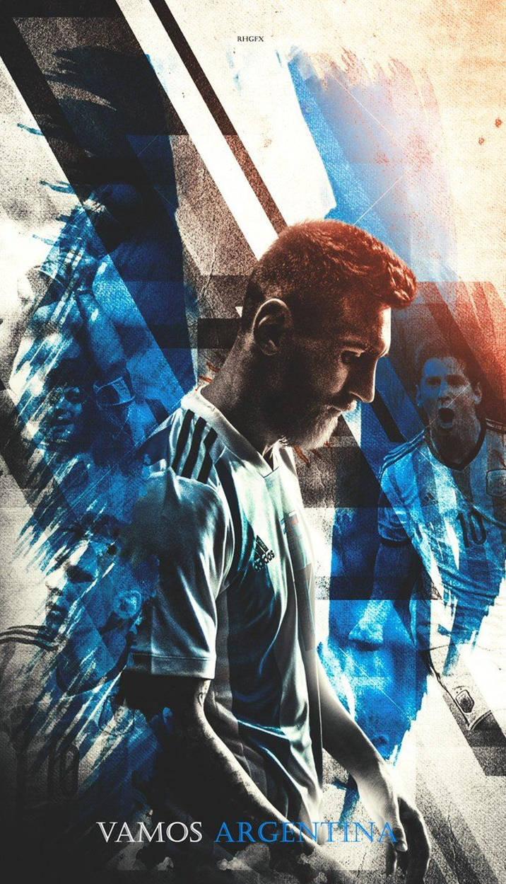 Messi Argentina Vamos Poster Wallpaper
