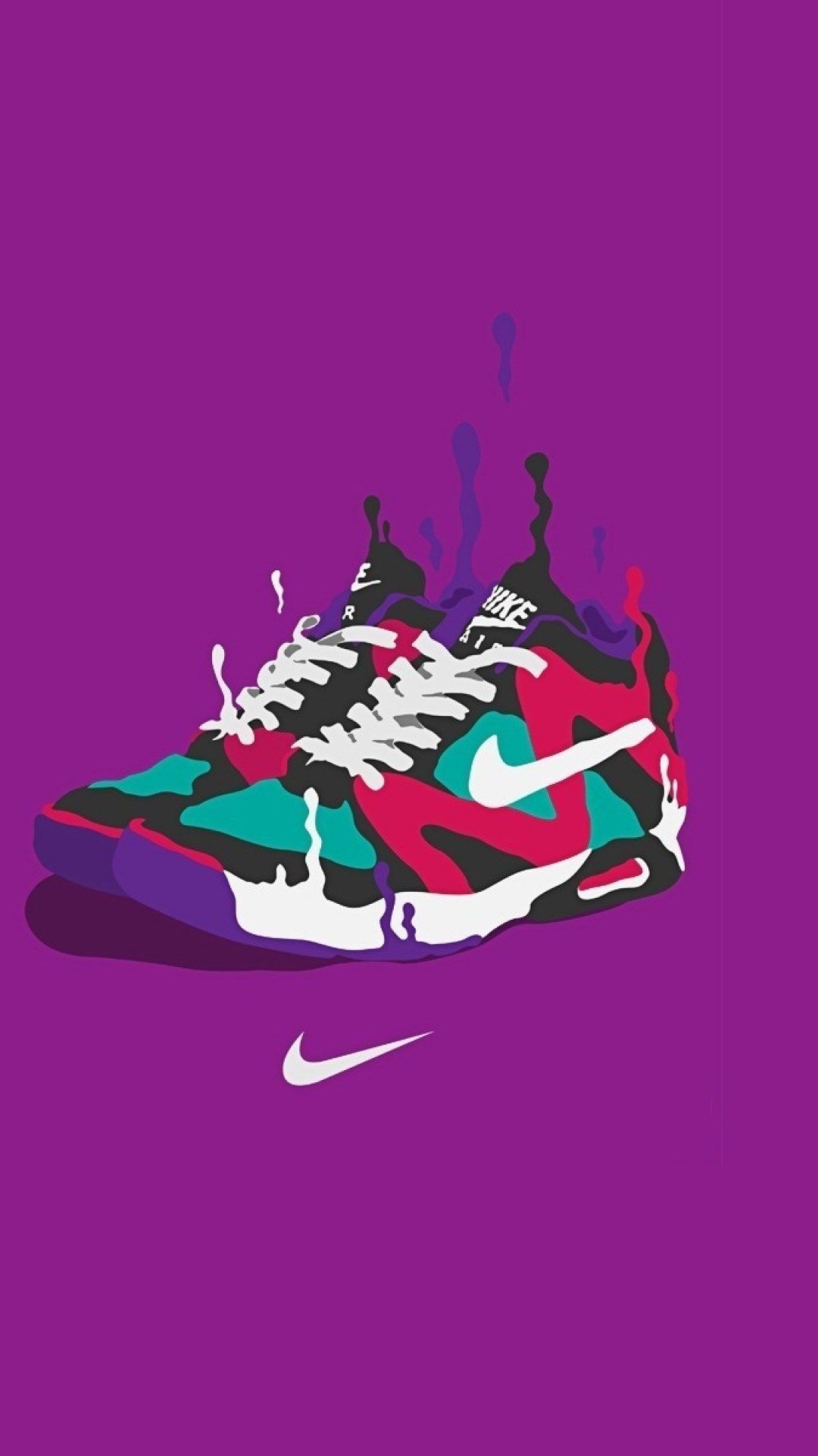 Cartoon Nike Shoes Wallpaper On