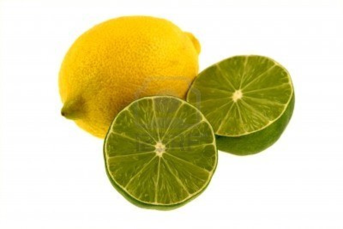 Yellow Lemon And Green Lime Isolated On White Background Hq Wallpaper