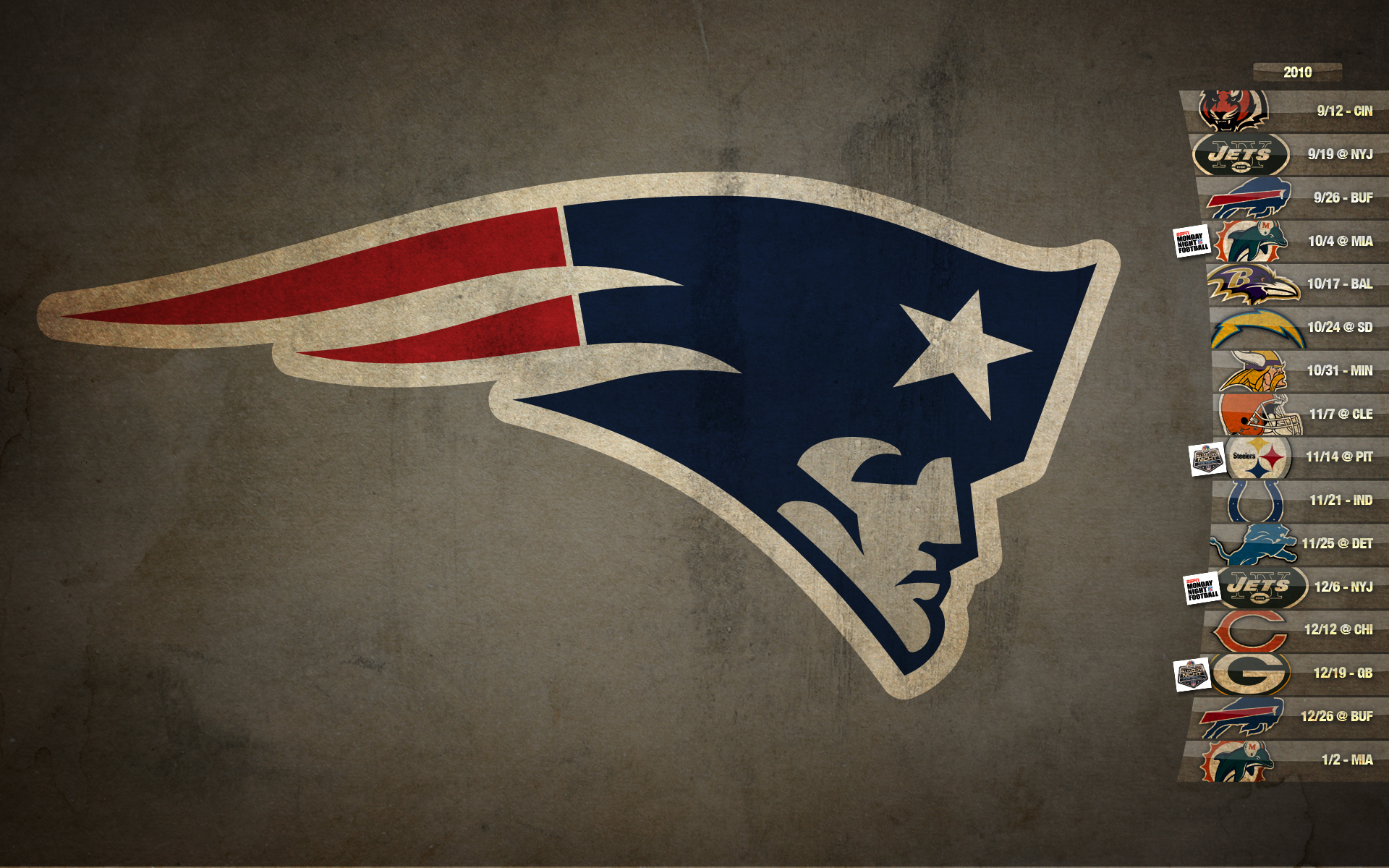 New England Patriots Schedule HD Desktop Wallpaper